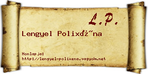 Lengyel Polixéna névjegykártya