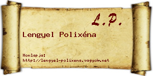 Lengyel Polixéna névjegykártya