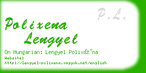 polixena lengyel business card